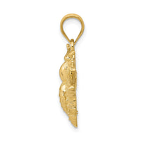 14k Solid Open-Backed Bee Pendant-C2445