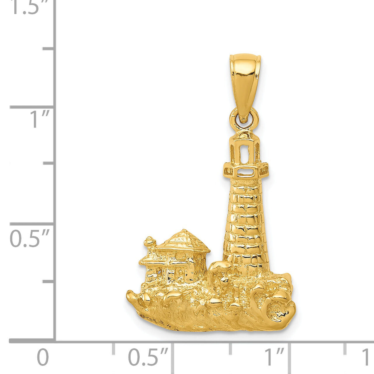 14k Lighthouse Pendant-C2458