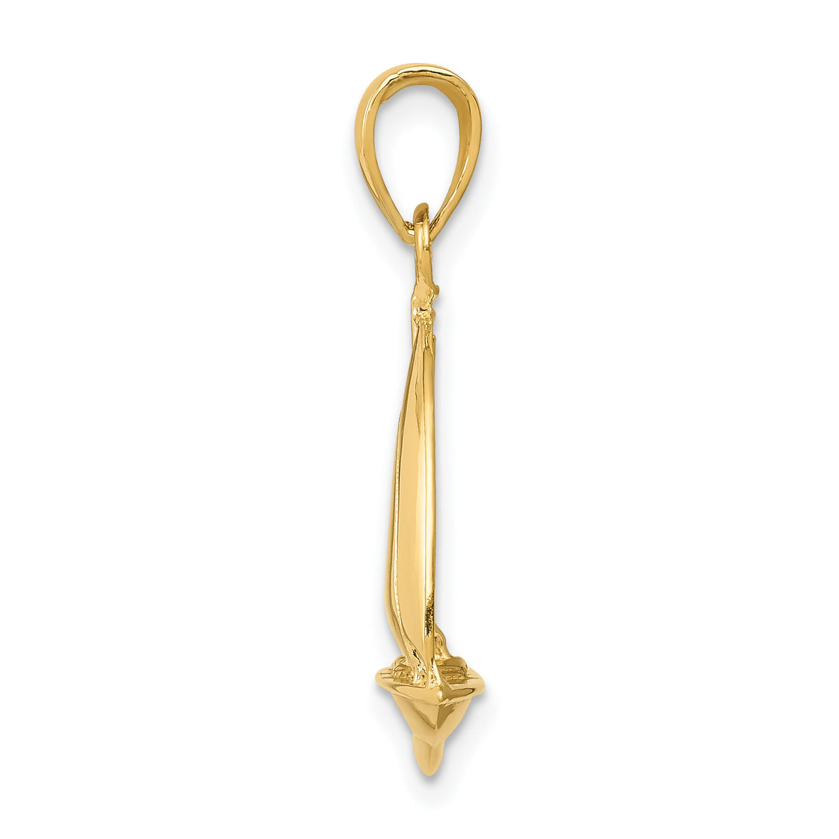 14k Polished Open-Backed Sailboat Pendant-C2469