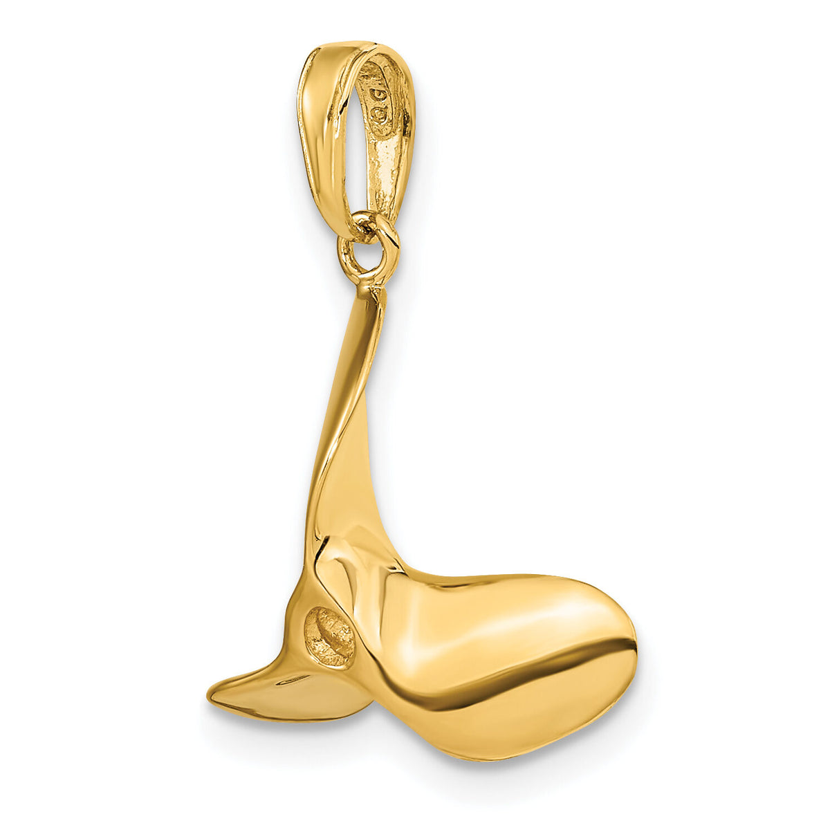 14K Polished 3-D Propeller Pendant-C2481