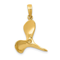 14K Polished 3-D Propeller Pendant-C2481