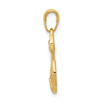 14k Solid Polished Anchor Pendant-C2487