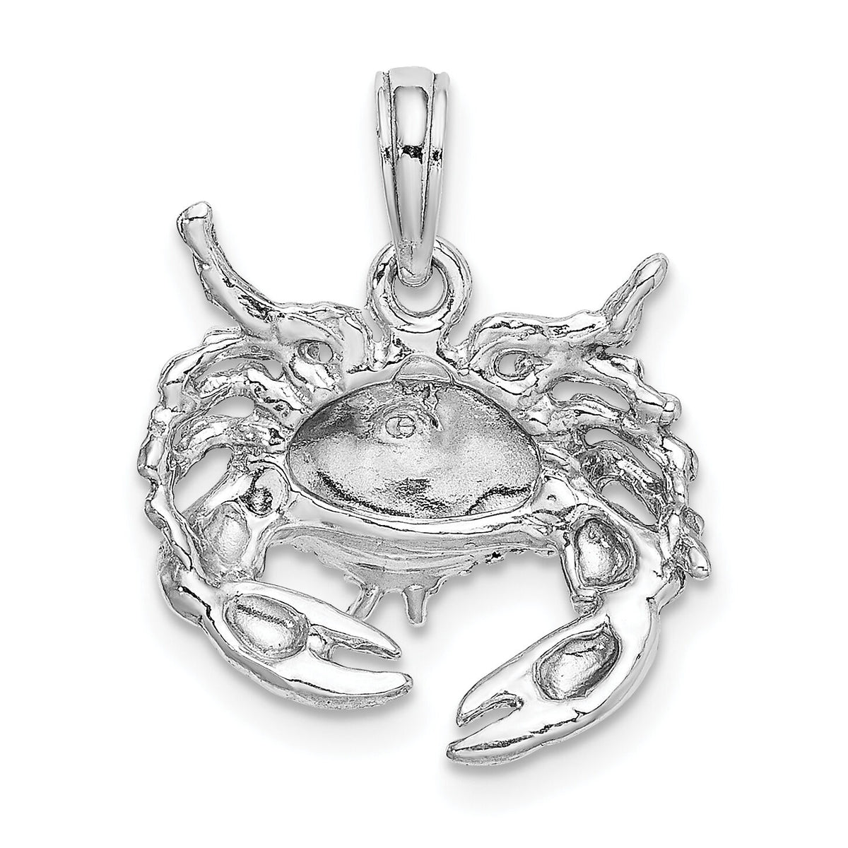 14K White Gold Stone Crab Charm-C2512W