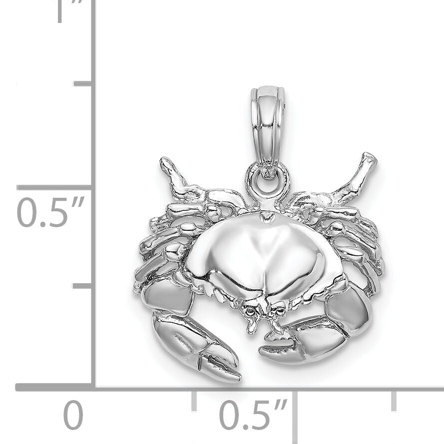 14K White Gold Stone Crab Charm-C2512W