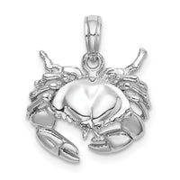 14K White Gold Stone Crab Charm-C2512W