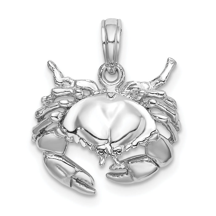 14K White Gold Stone Crab Charm-C2512W