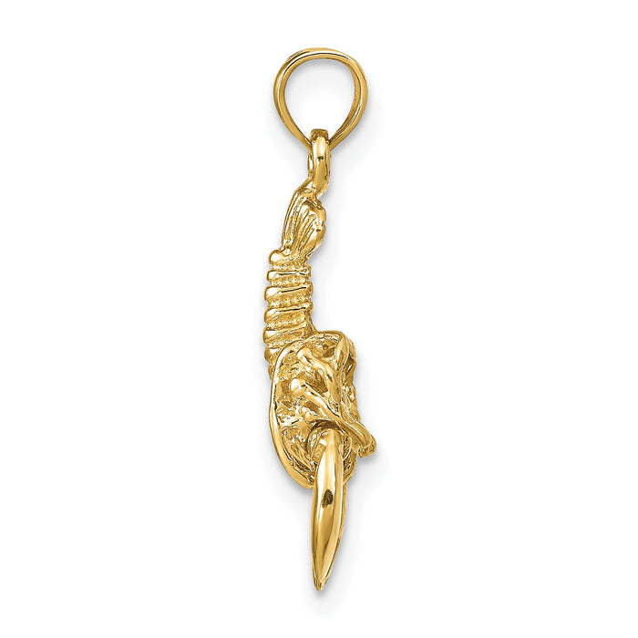 14k Moveable Lobster Pendant-C2515