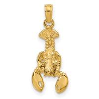 14k Moveable Lobster Pendant-C2515