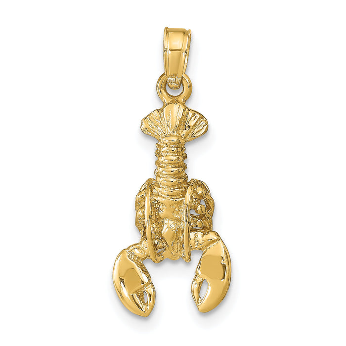 14k Moveable Lobster Pendant-C2515