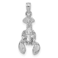 14k White Gold Moveable Lobster Pendant-C2515W