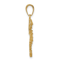 14k Polished Open-Backed Seahorse Pendant-C2532