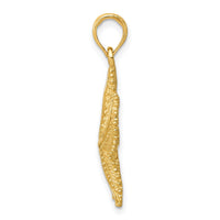 14k Polished Open-Backed Starfish Pendant-C2537