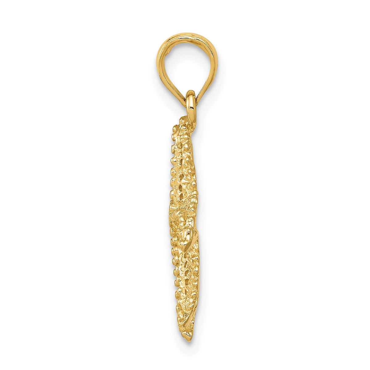 14k Polished Open-Backed Starfish Pendant-C2538