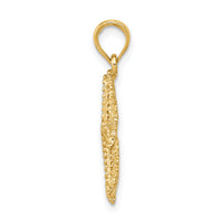 14k Polished Open-Backed Starfish Pendant-C2538