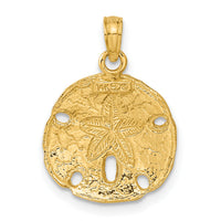 14k Polished Sand Dollar Pendant-C2542