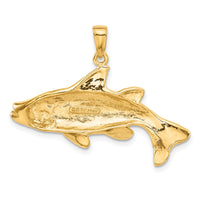 14k Polished Open-Backed Redfish Pendant-C2575