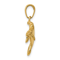 14k Solid Polished Manatee Pendant-C2603