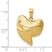 14K Solid Polished 3-D Shark Tooth Pendant-C2613