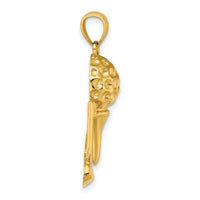 14k Solid Polished Open-Backed Golf Charm-C2620