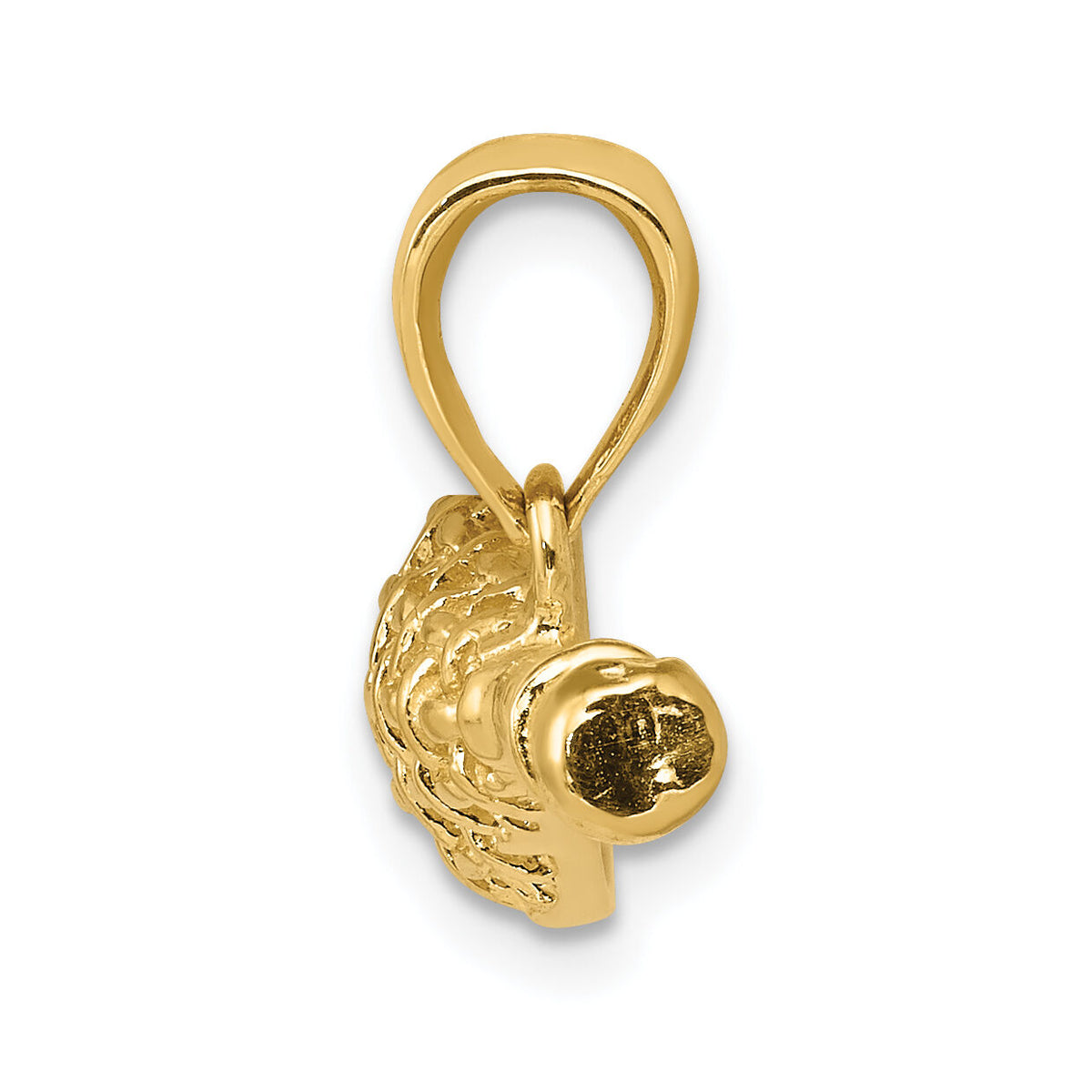 14K Solid Polished 3-D Lacrosse Stick Pendant-C2629
