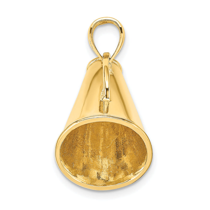 14k Solid Polished 3-D Large Megaphone Charm-C2631