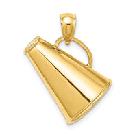 14k Solid Polished 3-D Large Megaphone Charm-C2631
