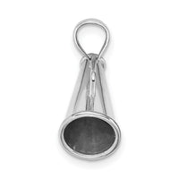 14K White Gold 3-D Megaphone Charm-C2632W