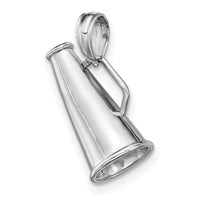 14K White Gold 3-D Megaphone Charm-C2632W
