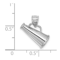 14K White Gold 3-D Megaphone Charm-C2632W
