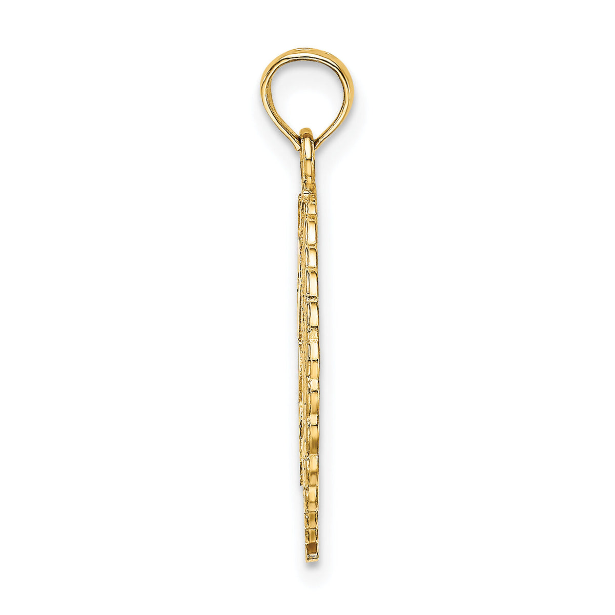14k Solid Polished Framed Gymnast Charm-C2635