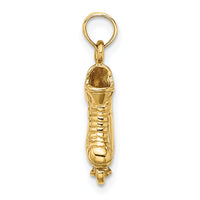 14K Solid Polished 3-D Rollerblade Charm-C2638