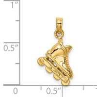 14K Solid Polished 3-D Rollerblade Charm-C2638