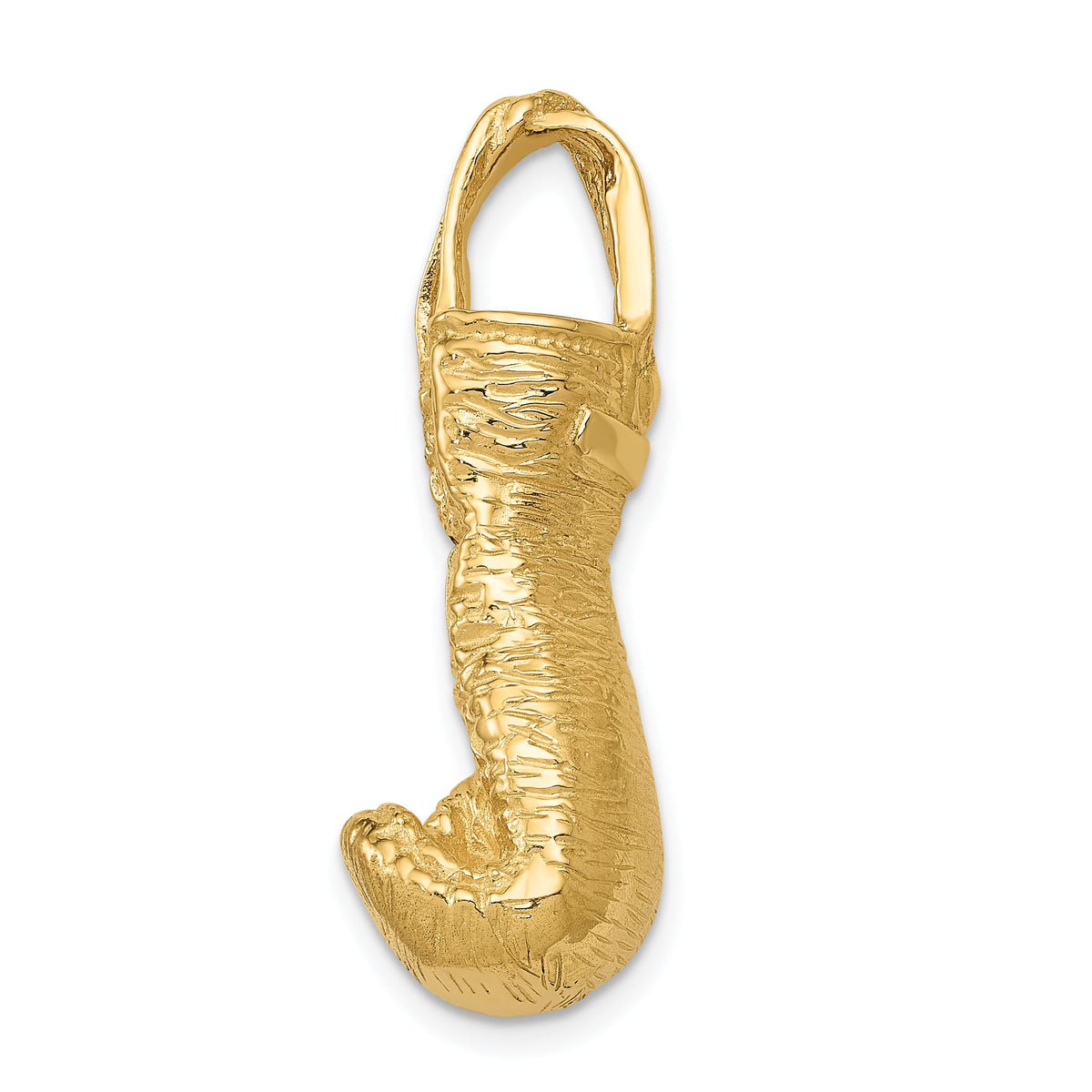 14K Hollow Polished 3-D Boxing Glove Pendant-C2645