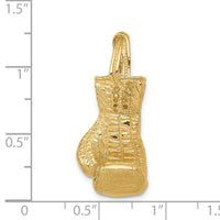 14K Hollow Polished 3-D Boxing Glove Pendant-C2645