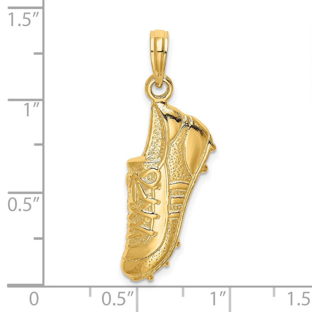 14k Polished Open-Backed Soccer Cleat Shoe Charm-C2658