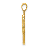 14k Polished Running Shoe Pendant-C2661