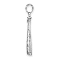 14K White Gold 2-D Baseball Charm-C2662W