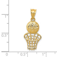 14K Basketball and Net Charm-C2664