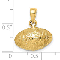 14K Polished 3-D Football Charm-C2668