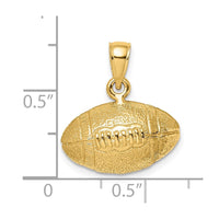 14K Polished 3-D Football Charm-C2668