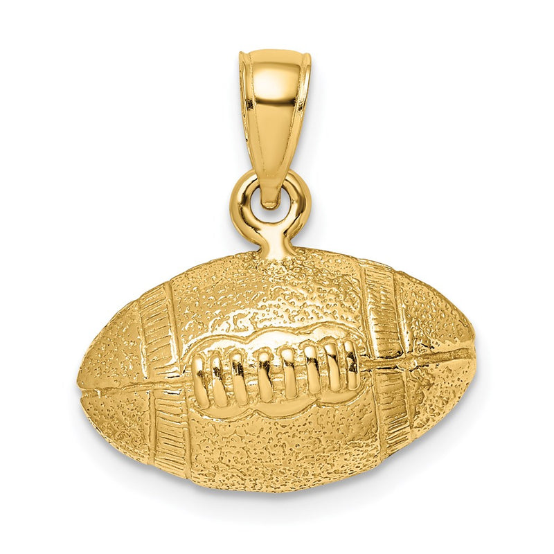 14K Polished 3-D Football Charm-C2668