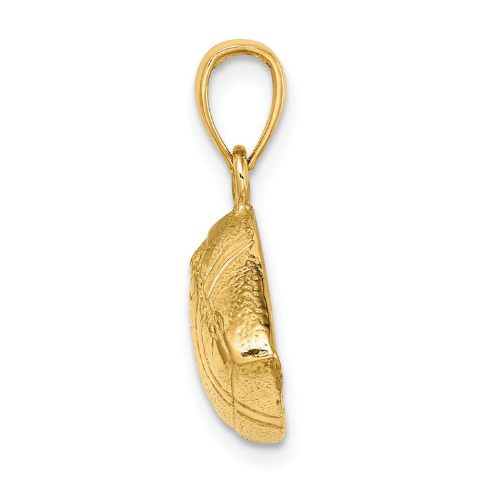 14k Polished Open-Backed Football Charm-C2669