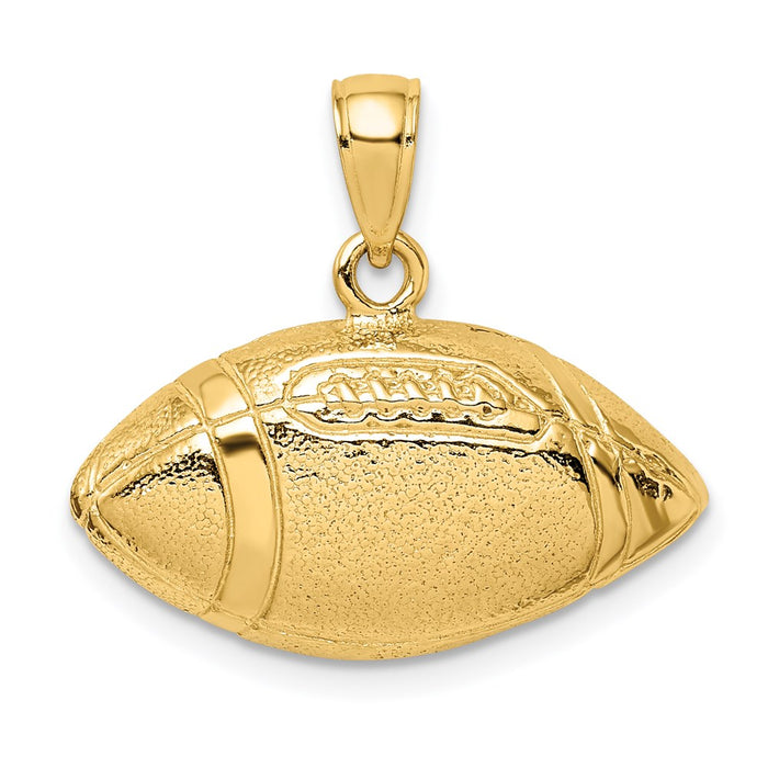 14k Polished Open-Backed Football Charm-C2669