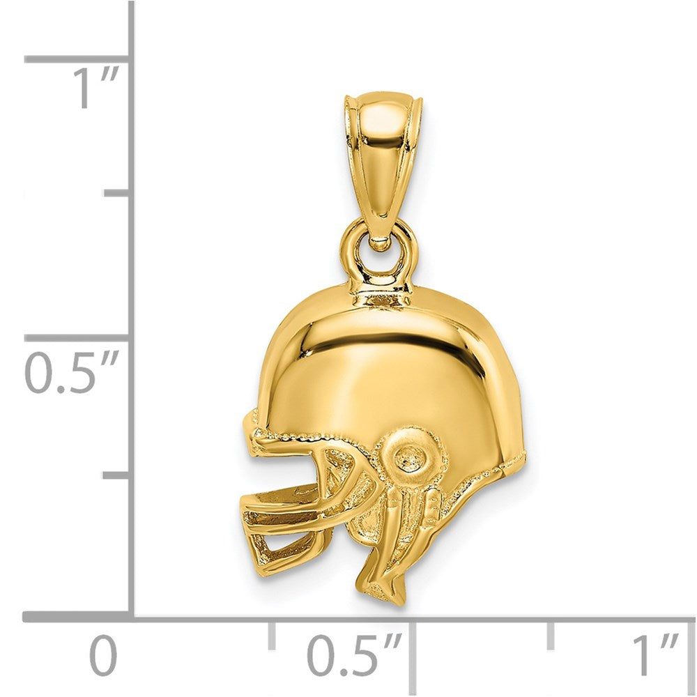 14k Polished Open-Backed Football Helmet Charm-C2670