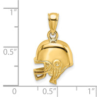 14k Polished Open-Backed Football Helmet Charm-C2670