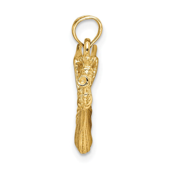 14k Angel w/ Trumpet Charm-C2700