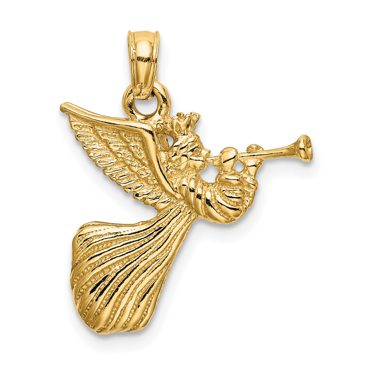 14k Angel w/ Trumpet Charm-C2700