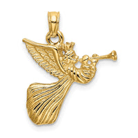 14k Angel w/ Trumpet Charm-C2700