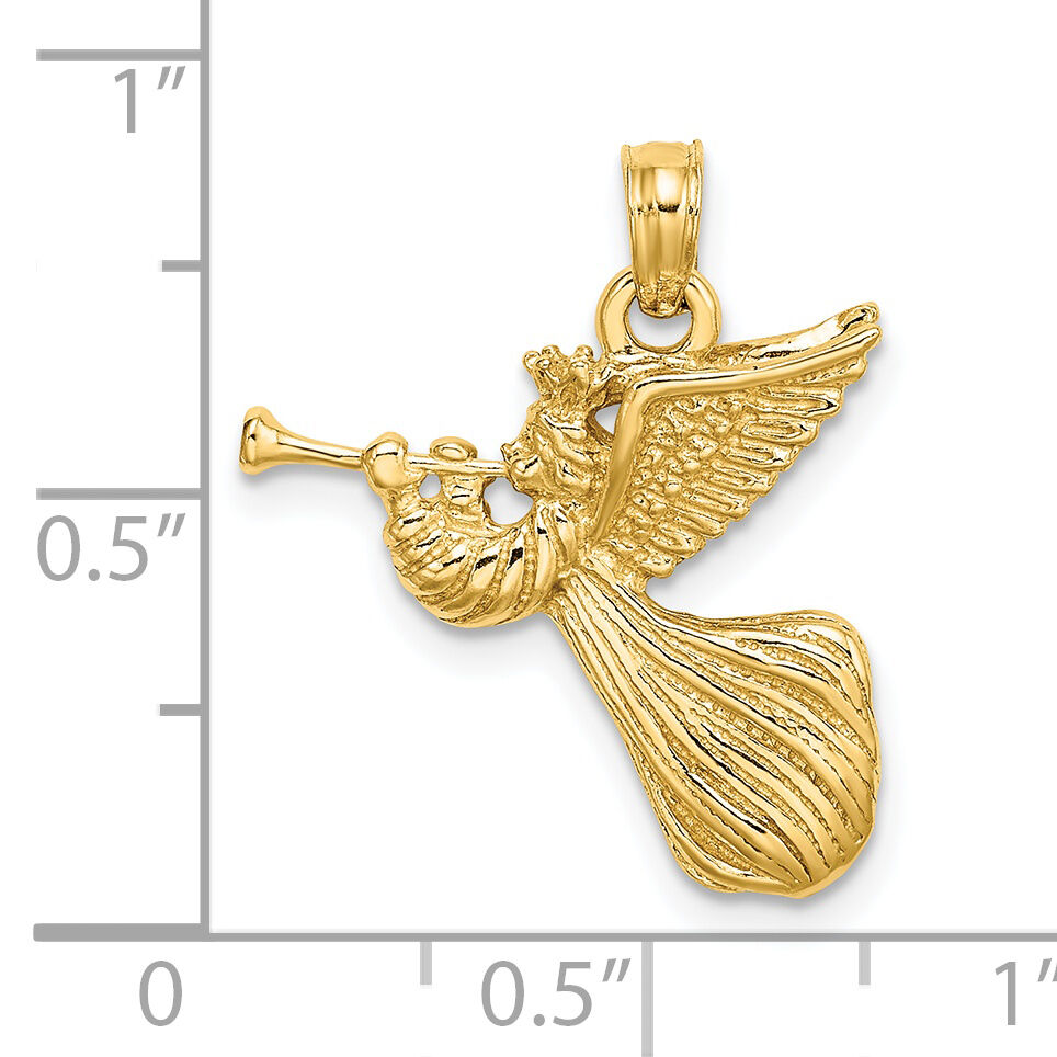 14k Angel w/ Trumpet Charm-C2700
