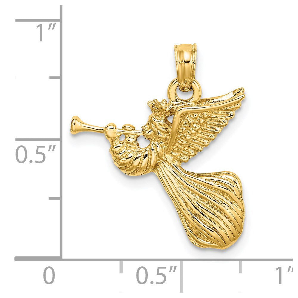 14k Angel w/ Trumpet Charm-C2700